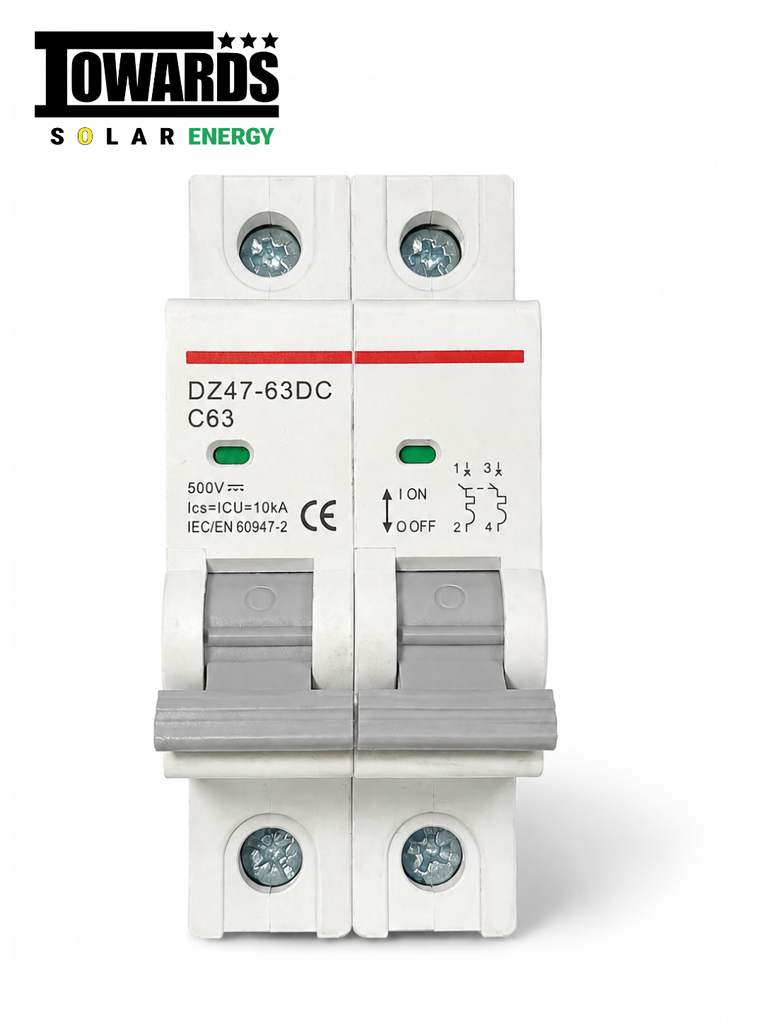 BREAKER DOBLE 63A 500V DC