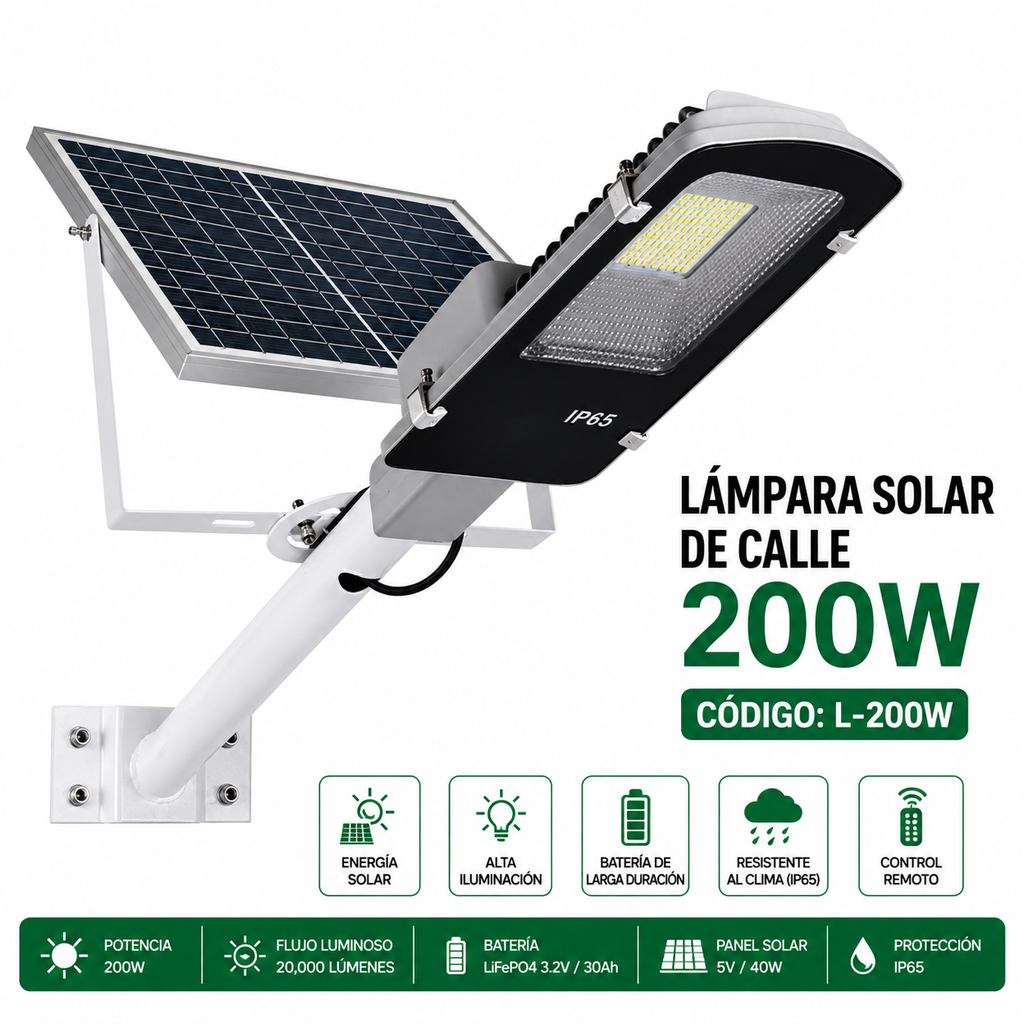 LAMPARA SOLAR TOWARDS 200W