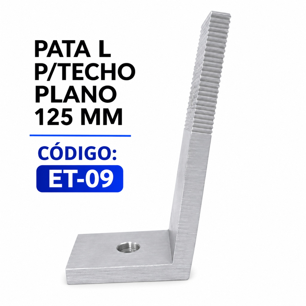 PATA L P/ TECHO PLANO  125 MM