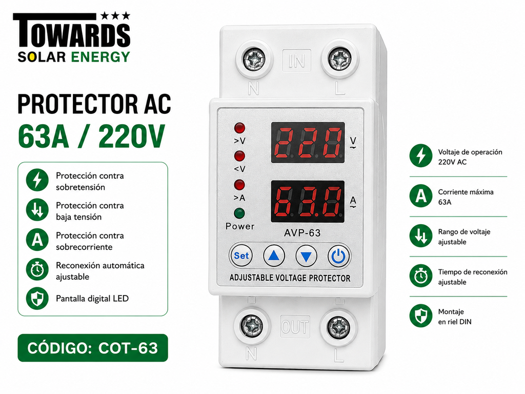 PROTECTOR AC 63A/220V