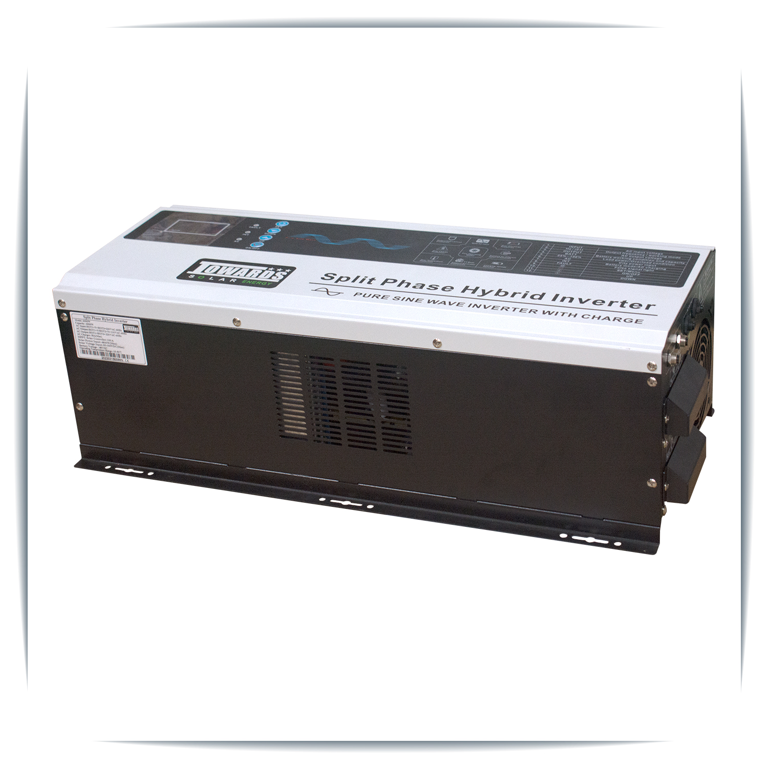 Inversor solar híbrido de 6000W 48v 120V/240v Salida de fase dividida  Controlador de carga solar MPPT de 100 A incorporado, cargador inversor de  onda